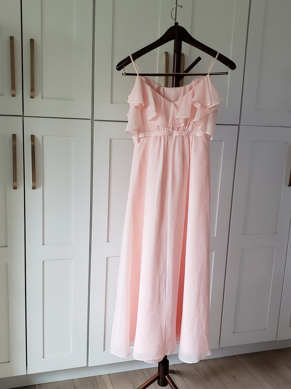 David's Bridal Petal Pink Bridesmaid Cocktail Dress - Picture 2 of 4